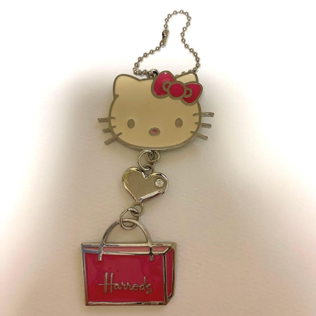 キティ ストラップ Harrods ハロッズ ハート キーホルダー 平成レトロ