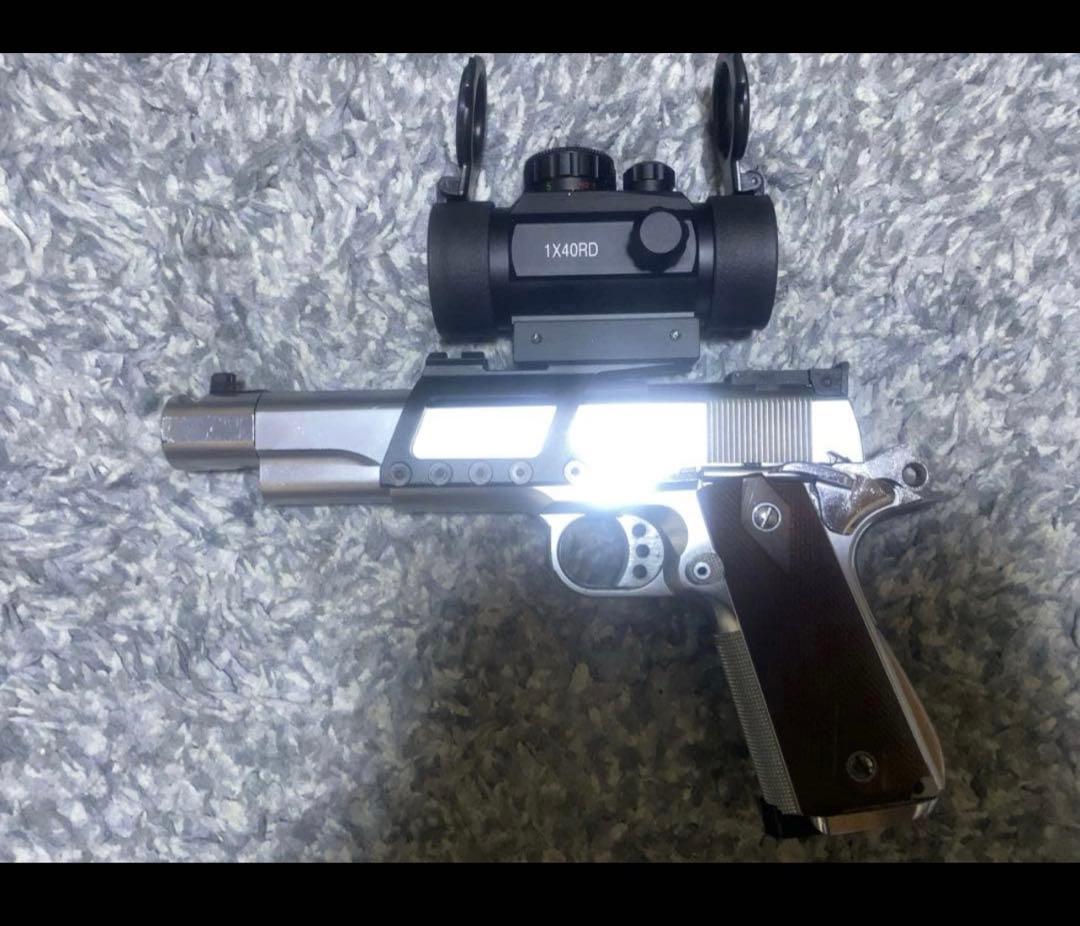 MGC メッキ　m1911 ガバメント　スコープ付き　モーゼル　SAA