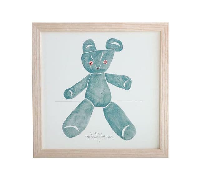 無印良品　［ＩＤＥＥ］アートポスター　山口一郎　 ｋｕｍａ－ｇｒｅｅｎ　２０角